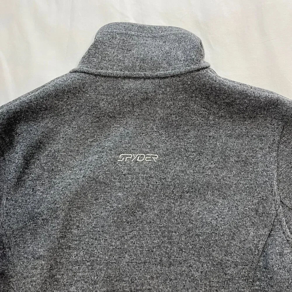 Spyder Core Gray Hot Pink Full Zip Up Fleece Sweater | Size M